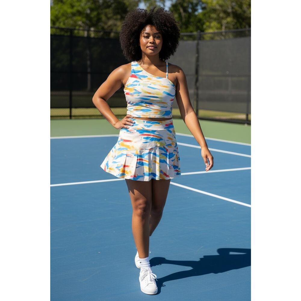 MTA Sports showers Set of athletic top & skort size girls X-Large 14/16